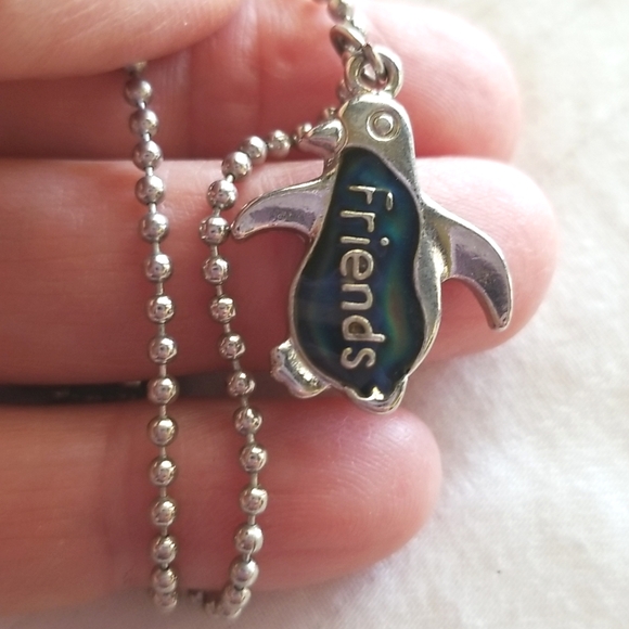 Silver FRIENDS Penguin Necklace - Picture 5 of 5